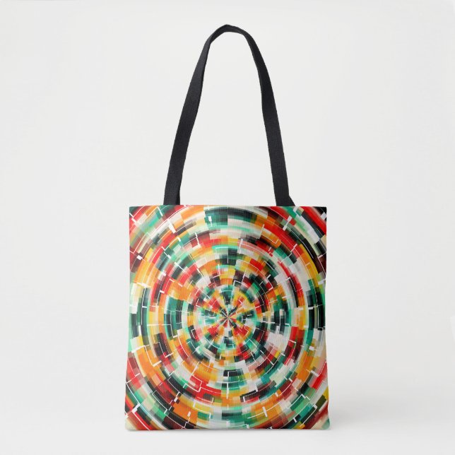 Bolsa Tote Padrão de Abstrato multicores (Frente)