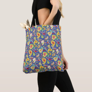 Bolsa Tote padrão de água-forte de natal paisley de doce
