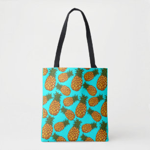 Bolsa Tote Padrão de Amor do Abacaxi - Exótico Tropical Des