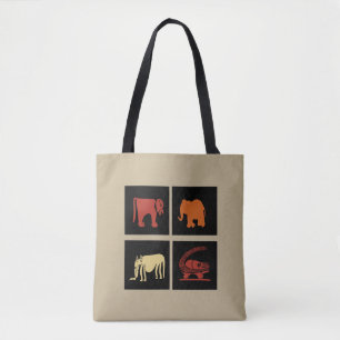 Bolsa Tote padrão de animais africanos