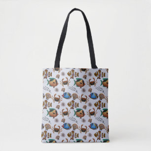 Bolsa Tote Padrão de animais aquáticos vida submarina do oc