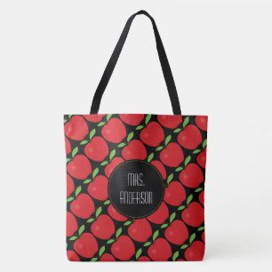 Bolsa Tote Padrão de Apple do Nome do Professor