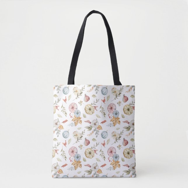 Bolsa Tote Padrão de Aquarela de outono elegante (Frente)