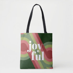 Bolsa Tote Padrão de arte Chic Retro Funky Abstrato Waves