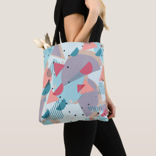 Bolsa Tote Padrão de arte geométrico abstrato moderno dos ano