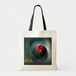 Bolsa Tote Padrão de Arte Moderna Abstrato de Roteiro Vermelh