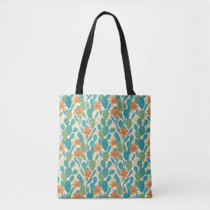 Bolsa Tote Padrão de Azulejo Botânico do Arizona