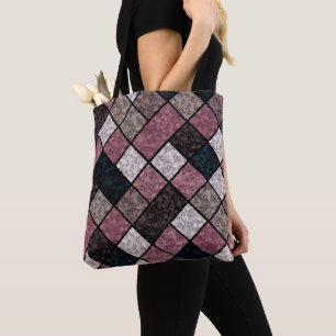 Bolsa Tote Padrão de azulejo de pedra granítica sem mármor