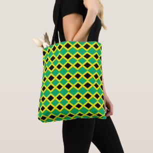 Bolsa Tote padrão de bandeira da Jamaica
