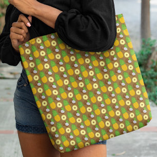 Bolsa Tote Padrão de "Blisa de Coco de Abacaxi"