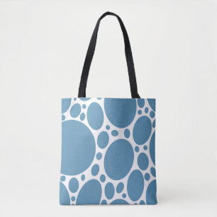 Bolsa Tote Padrão de bolha azul