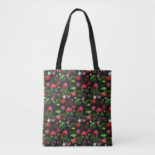 Bolsa Tote Padrão de Bordado Húngaro Matyo