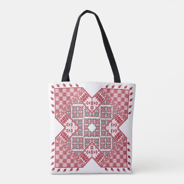 Bolsa Tote Padrão de bordado palestino (Verso)