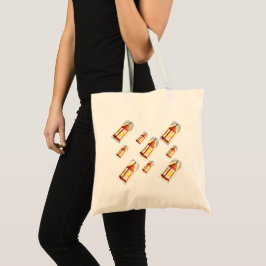 Bolsa Tote Padrão de Brilho de Lanterna Flutuante Design Acon