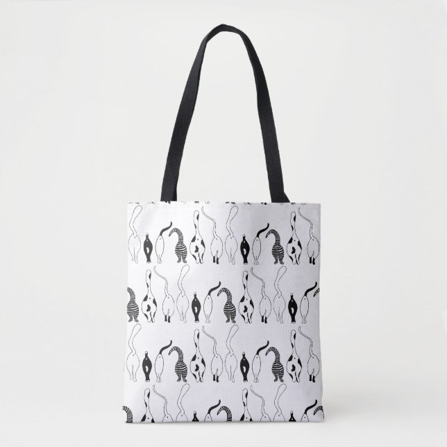 Bolsa Tote Padrão de Bumbuns de Cat (Frente)