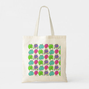 Bolsa Tote Padrão de Bumbuns de Hamster Coloridos
