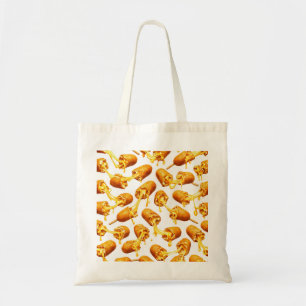 Bolsa Tote Padrão de Cachorro-Quente de Milho com Queijo