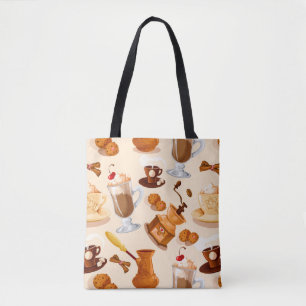 Bolsa Tote Padrão de café