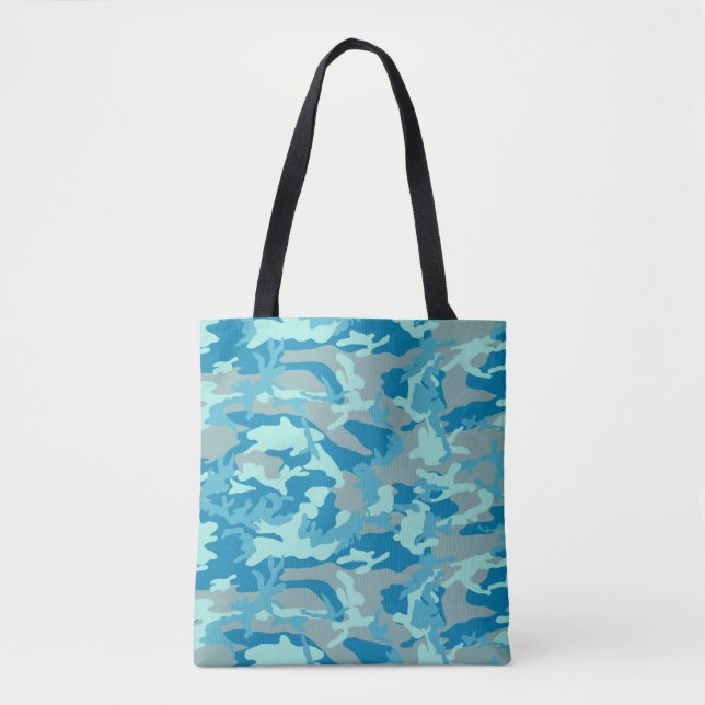 Bolsa Tote Padrão de Camo BlueBlast (Frente)