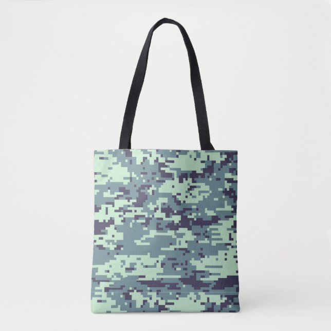Bolsa Tote Padrão de Camo Digital Ártico (Frente)
