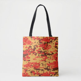 Bolsa Tote Padrão de Camo Digital de outono