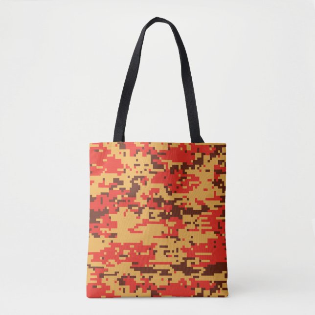 Bolsa Tote Padrão de Camo Digital de outono (Frente)