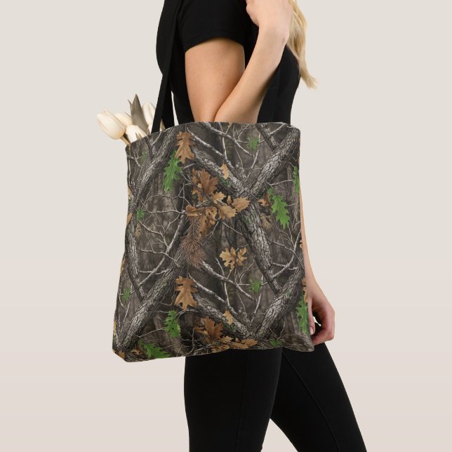 Bolsa Tote Padrão de Camuflagem de Caça (Close Up)