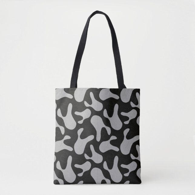Bolsa Tote Padrão de camuflagem de cinzas (Frente)