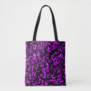 Bolsa Tote Padrão de Camuflagem Rosa e Púrpura da Tendy Moder