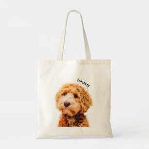 Bolsa Tote Padrão de Cão de Poodle Cute Impresso