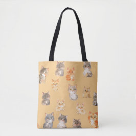 Bolsa Tote Padrão de Cat