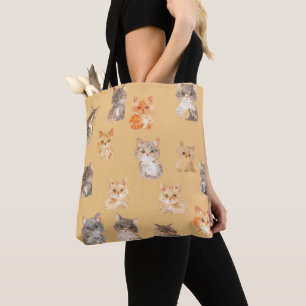 Bolsa Tote Padrão de Cat