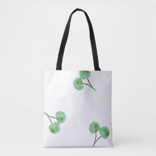 Bolsa Tote padrão de cereja verde