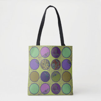 Bolsa Tote Padrão de Círculo Abstrato Ousado – Geométrico Gra