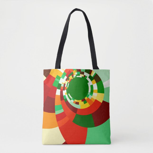 Bolsa Tote Padrão de círculos abstratos (Frente)
