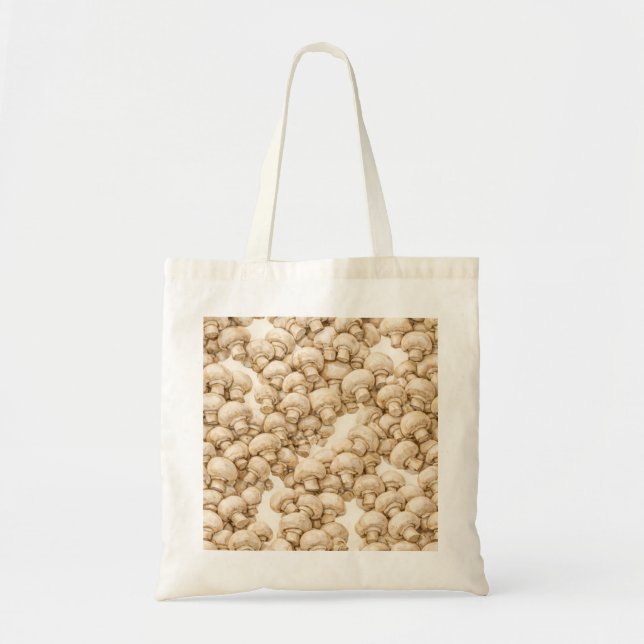Bolsa Tote Padrão de Cogumelo (Frente)