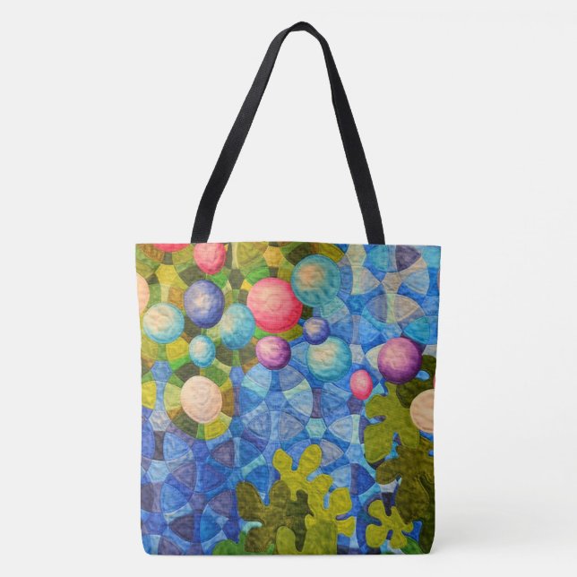 Bolsa Tote padrão de colcha moderna (Frente)