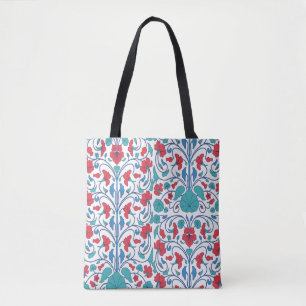 Bolsa Tote Padrão de colheita floral sem costura árabe.