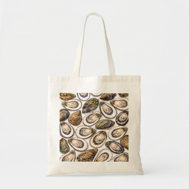 Bolsa Tote Padrão de Concha de Ostra (Frente)