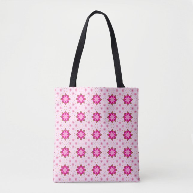 Bolsa Tote Padrão de confete de flor de pétala (Frente)