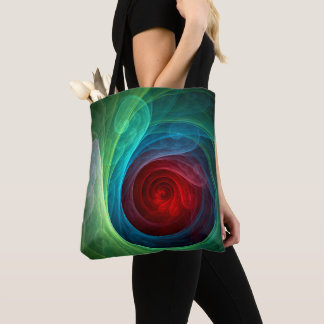 Bolsa Tote Padrão de cor de Abstrato de arte flexível de temp