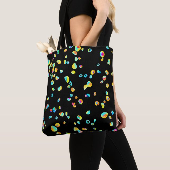 Bolsa Tote Padrão de cores vivas (Close Up)