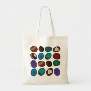 Bolsa Tote Padrão de Cristal de Pedra de Ágata Colorida