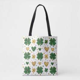 Bolsa Tote Padrão de Design Brilhante do Dia de São Patrício