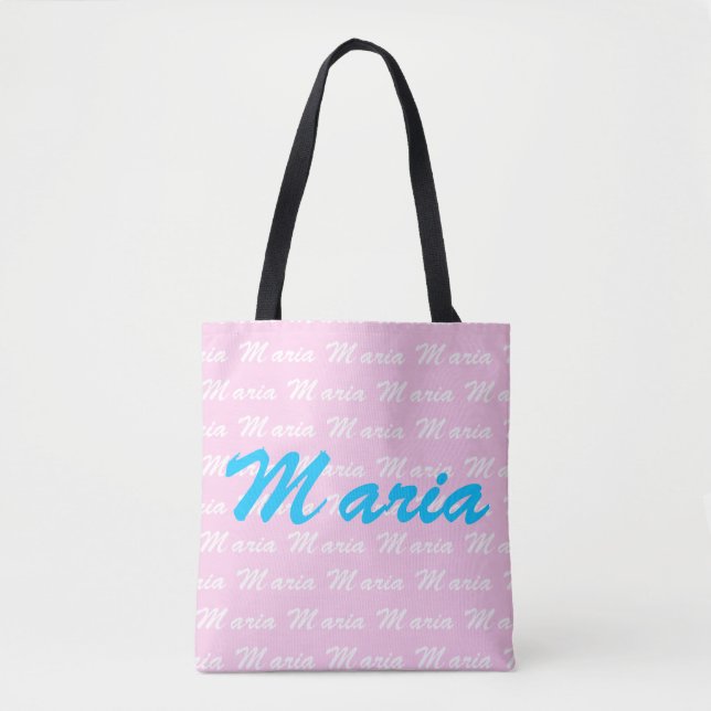 Bolsa Tote Padrão de Design do nome da Maria (Frente)