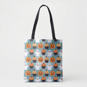Bolsa Tote Padrão de Dia das Bruxas Bonito Bombas, Fantasma