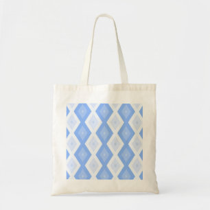 Bolsa Tote Padrão de diamante azul pálido
