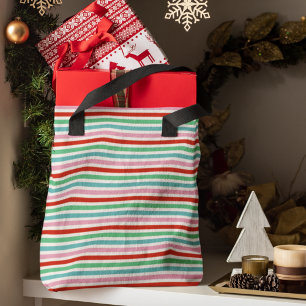 Bolsa Tote Padrão de distribuição Alegria de Natal Color