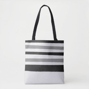 Bolsa Tote Padrão de distribuição de Cinzas brancas pretas