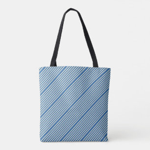 Bolsa Tote Padrão de distribuição dois tons - creme azul